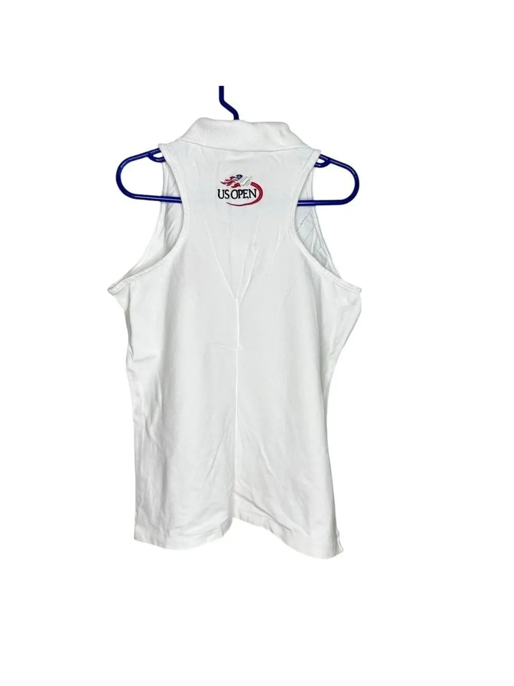 Ralph Lauren Girls White‎ Sleeveless US Open Polo Shirt Size L (12/14)